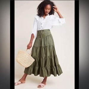Maeve Tiered Lainey Maxi Skirt